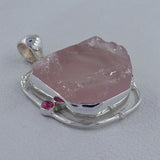 925 Starling Silver Rose Quartz Pendant