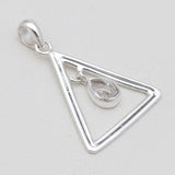 Herkimer Quartz Silver Triangle Pendants