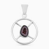 925 Sterling Silver Coconut Druzy Pendants