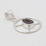 925 Sterling Silver Coconut Druzy Pendants