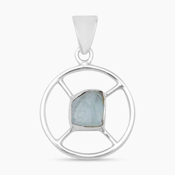 925 Sterling Silver Aquamarine Pendants