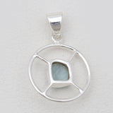 925 Sterling Silver Aquamarine Pendants