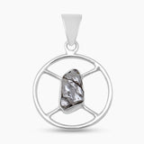 925 Sterling Silver Coconut Druzy Pendants