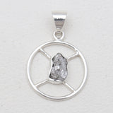 925 Sterling Silver Coconut Druzy Pendants