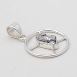 925 Sterling Silver Coconut Druzy Pendants