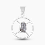 925 Sterling Silver Coconut Druzy Pendants