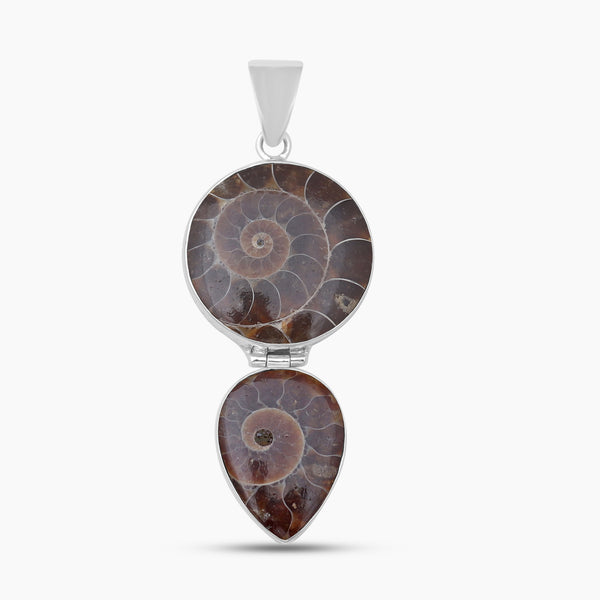 925 Sterling Silver Ammonite Fossil Pendants