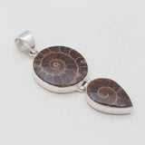 925 Sterling Silver Ammonite Fossil Pendants