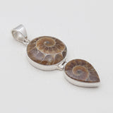 925 Sterling Silver Ammonite Fossil Pendants