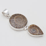 925 Sterling Silver Ammonite Fossil Pendants