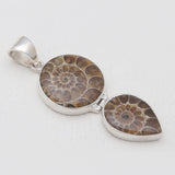 925 Sterling Silver Ammonite Fossil Pendants