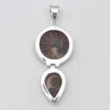 925 Sterling Silver Ammonite Fossil Pendants