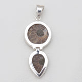 925 Sterling Silver Ammonite Fossil Pendants