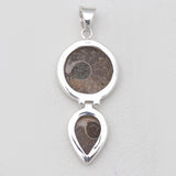 925 Sterling Silver Ammonite Fossil Pendants