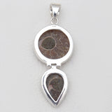 925 Sterling Silver Ammonite Fossil Pendants