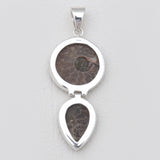 925 Sterling Silver Ammonite Fossil Pendants