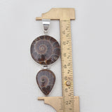 925 Sterling Silver Ammonite Fossil Pendants