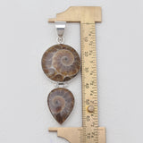 925 Sterling Silver Ammonite Fossil Pendants