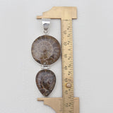 925 Sterling Silver Ammonite Fossil Pendants