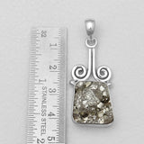 Pyrite Druzy Silver Pendants