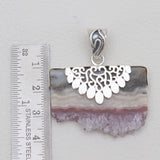 925 Sterling Silver Amethyst Slice Pendants