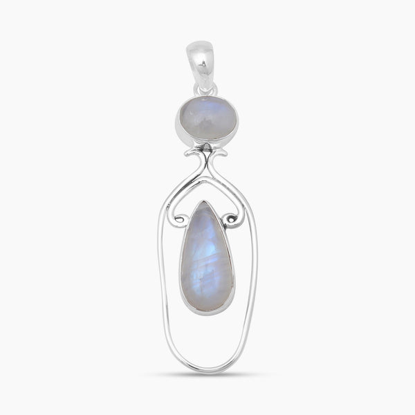 Rainbow Moonstone Silver Pendants