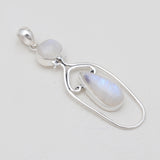 Rainbow Moonstone Silver Pendants
