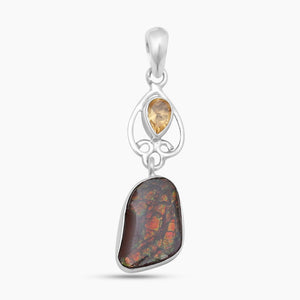 925 Sterling Silver Ammolite Pendants