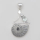 Ammonite Silver Pendants