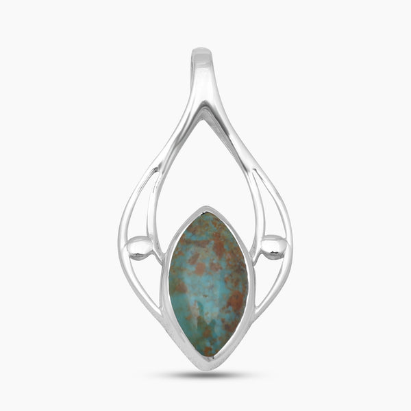 Brown Turquoise Silver Pendants