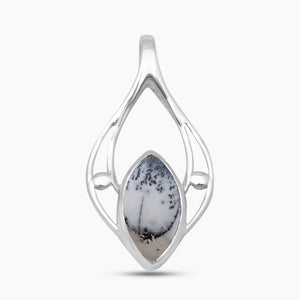 Dendritic Opal Silver Pendants