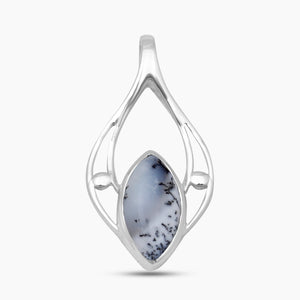 Dendritic Opal Silver Pendants