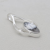 Dendritic Opal Silver Pendants