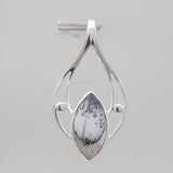 Dendritic Opal Silver Pendants