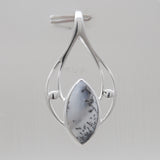 Dendritic Opal Silver Pendants