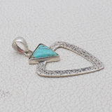 Boulder Turquoise Silver Pendant