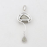 Pyrite Druzy & Green Amethyst Silver Pendants