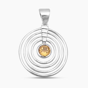 925 Sterling Silver Citrine Pendants