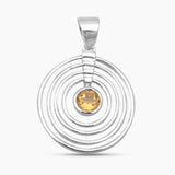 925 Sterling Silver Citrine Pendants