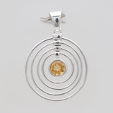 925 Sterling Silver Citrine Pendants