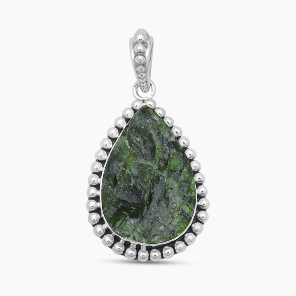 925 Sterling Silver Chrome Diopside Pendants