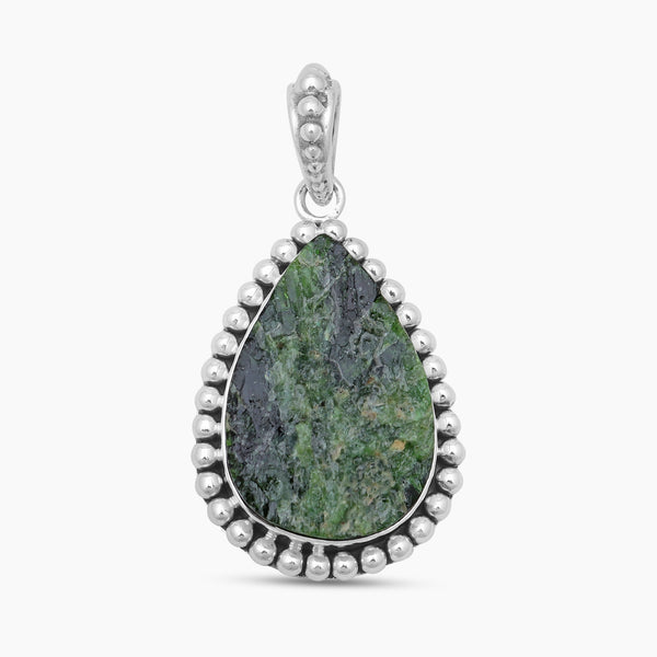 925 Sterling Silver Chrome Diopside Pendants