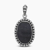 Raw Black Tourmaline Silver Pendants