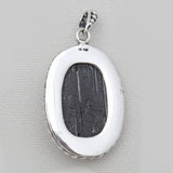 Raw Black Tourmaline Silver Pendants