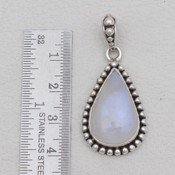 Rainbow Moonstone Silver Pendants