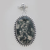 Green Moss Agate Silver Designer Pendants