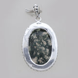 Green Moss Agate Silver Designer Pendants