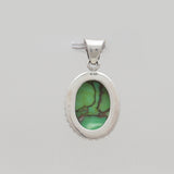 Green Copper Turquoise Silver Pendants