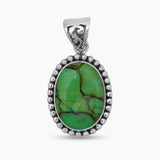 Green Copper Turquoise Silver Pendants