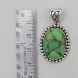 Green Copper Turquoise Silver Pendants